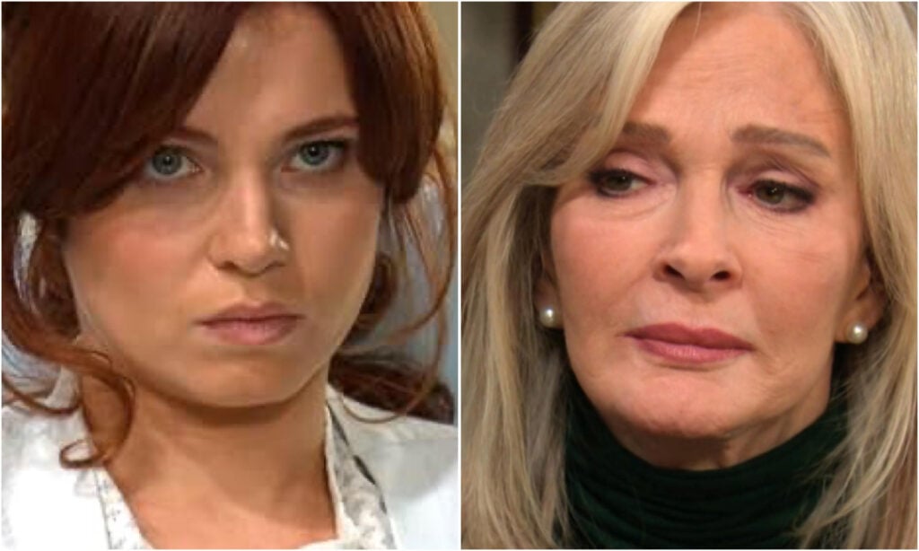 Joy Wesley (AlexAnn Hopkins), Kelsey's mother, hides her nerves in her wheelchair as trainer Tate Black (Leo Howard) offers help, in Days of Our Lives spoilers for October 8, 2026
