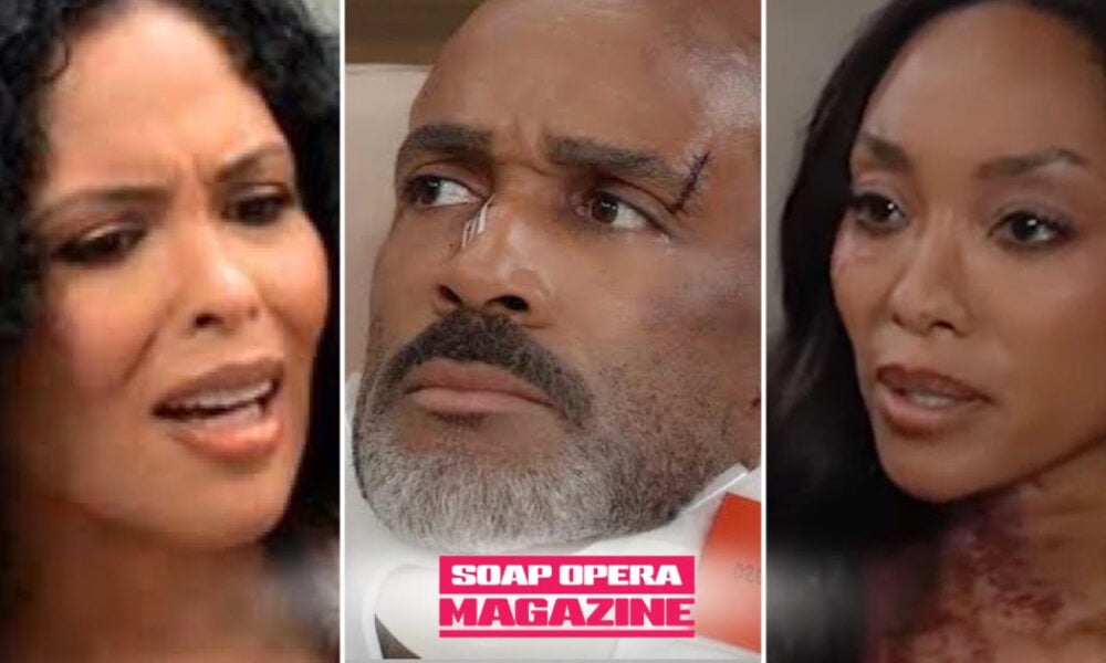Monet Mitchell, Curtis Ashford and Jordan Ashford as Monet takes Curtis's case and reveals she is Jordan's sister on General Hospital