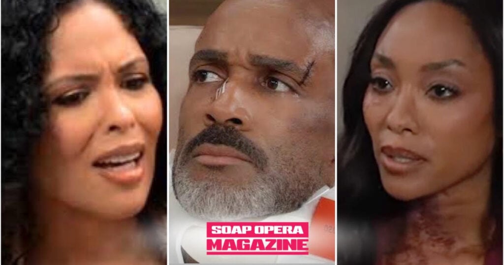 Monet Mitchell, Curtis Ashford and Jordan Ashford as Monet takes Curtis's case and reveals she is Jordan's sister on General Hospital