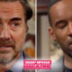 Ridge Forrester confronts Carter Walton beside Steffy Forrester Finnegan on Bold and the Beautiful