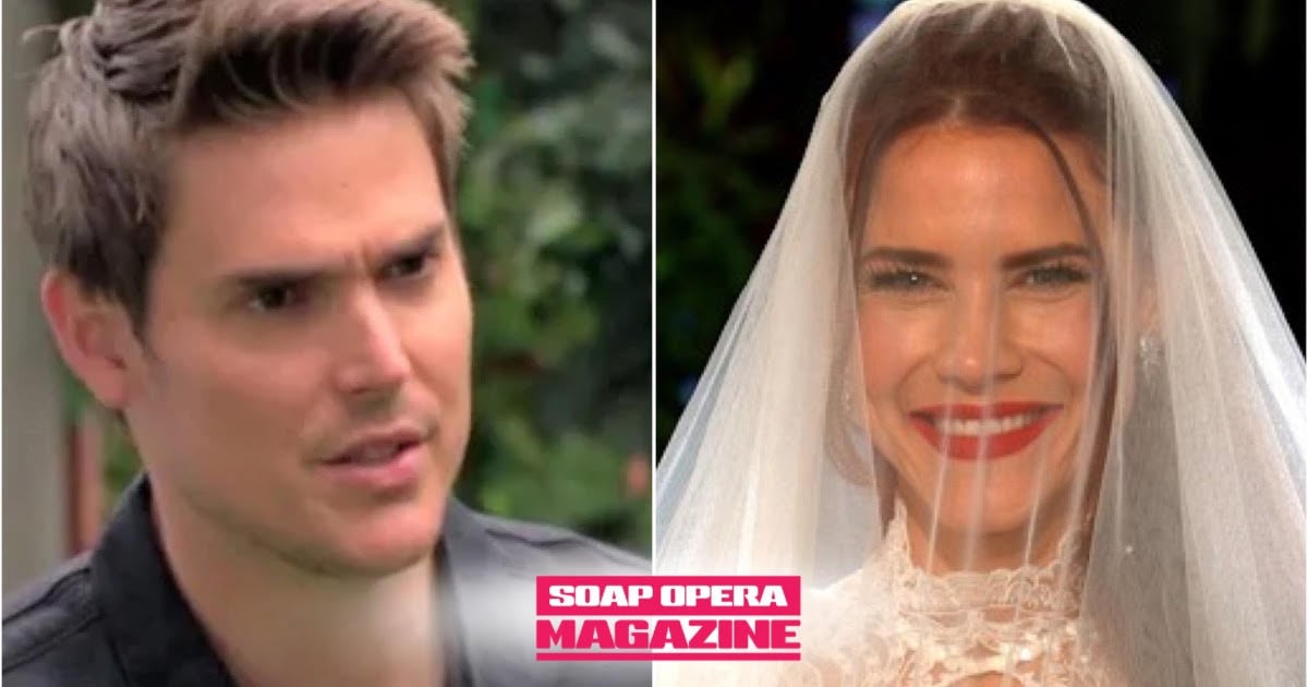 Will Sally Spectra (Courtney Hope) give birth at her wedding Adam Newman looks on, alarmed, on Young and the Restless