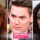 Young and the Restless spoilers, Sally Spectra (Courtney Hope) looks worried beside Adam Newman, Audra Charles, Traci Abbott, Jack Abbott and Diane Jenkins Abbott