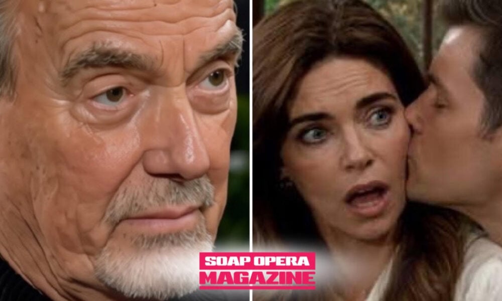 Young and the Restless spoilers, Victor Newman (Eric Braeden) watches Victoria Newman and Kyle Abbott as Sally Spectra smiles