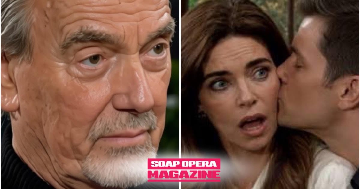 Young and the Restless spoilers, Victor Newman (Eric Braeden) watches Victoria Newman and Kyle Abbott as Sally Spectra smiles