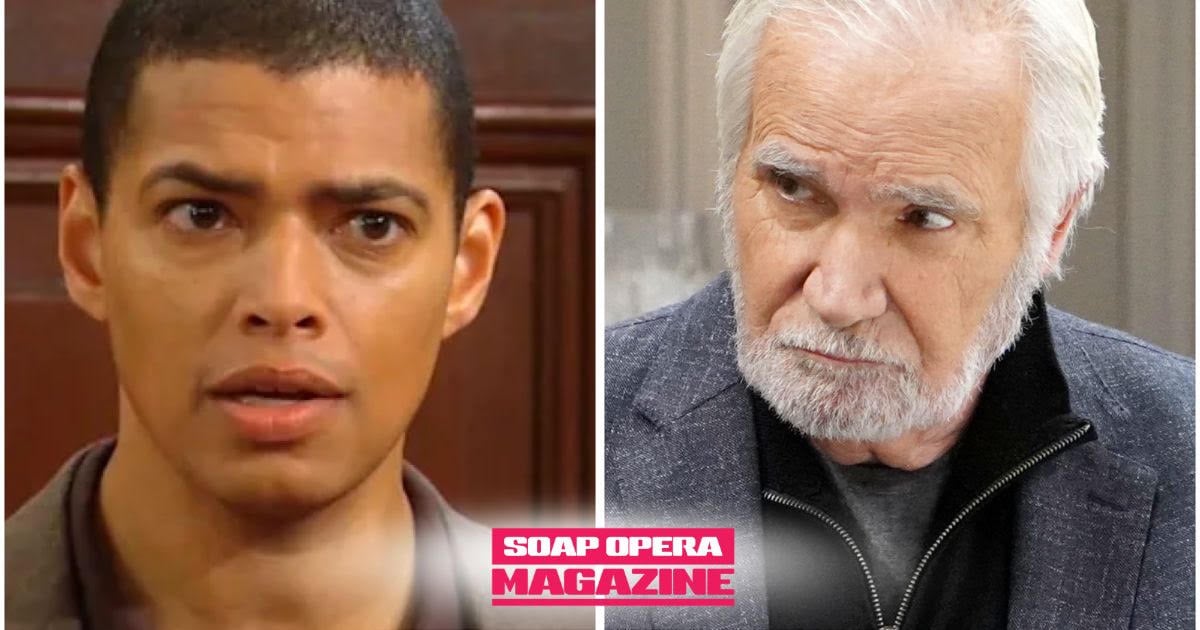 Zende Forrester Dominguez doubts his move as Eric Forrester grieves and Katie Logan Spencer looks on, Bold and the Beautiful